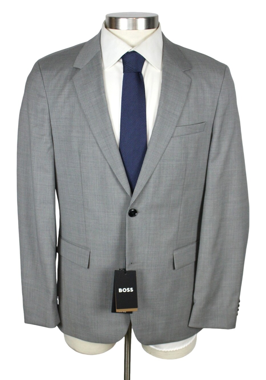 Hugo Boss Houston Sport Coat 40 R Mens Slim Fit Grey Wool Two Button Blazer